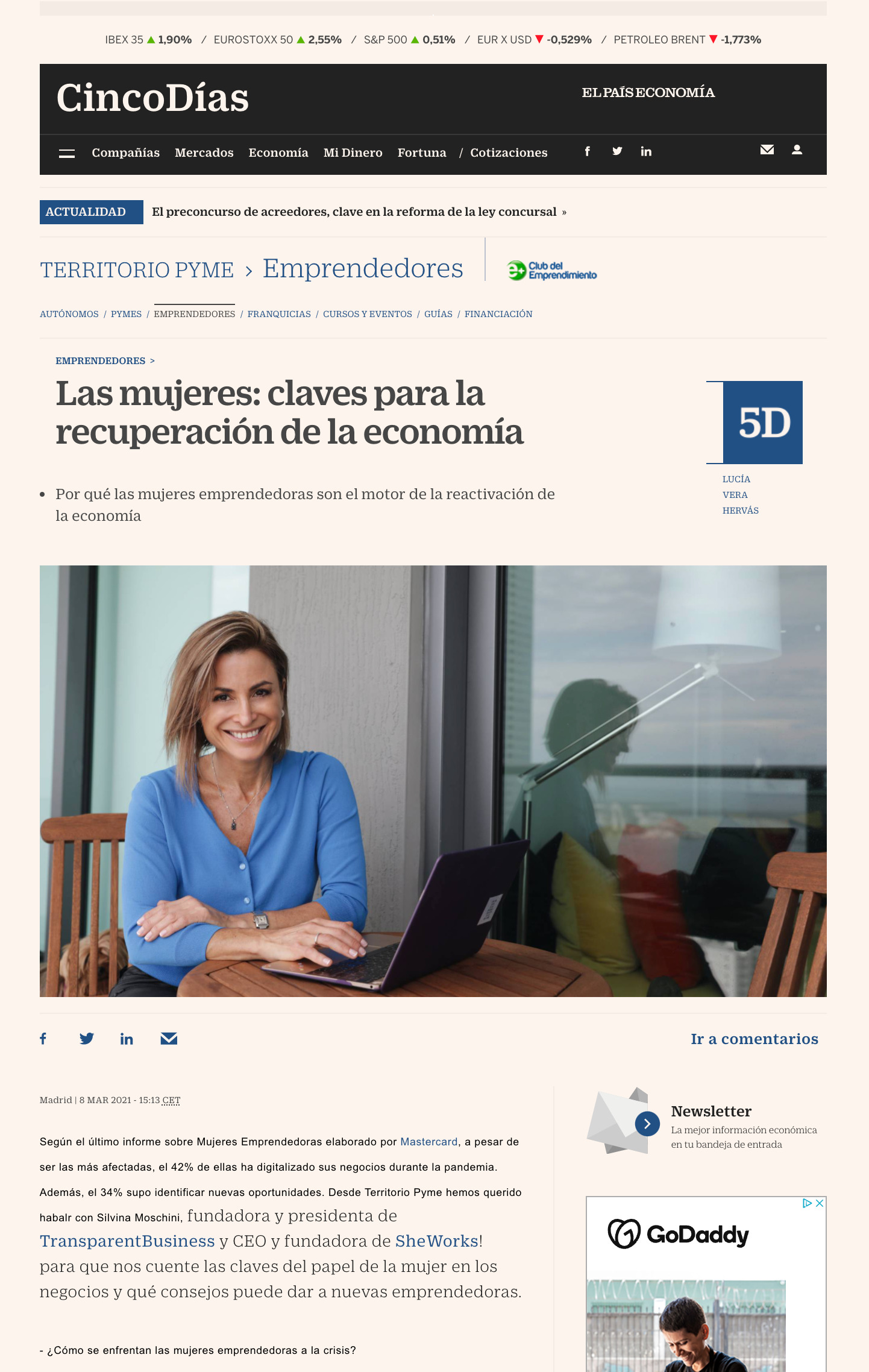 El País interview with Silvina Moschini
