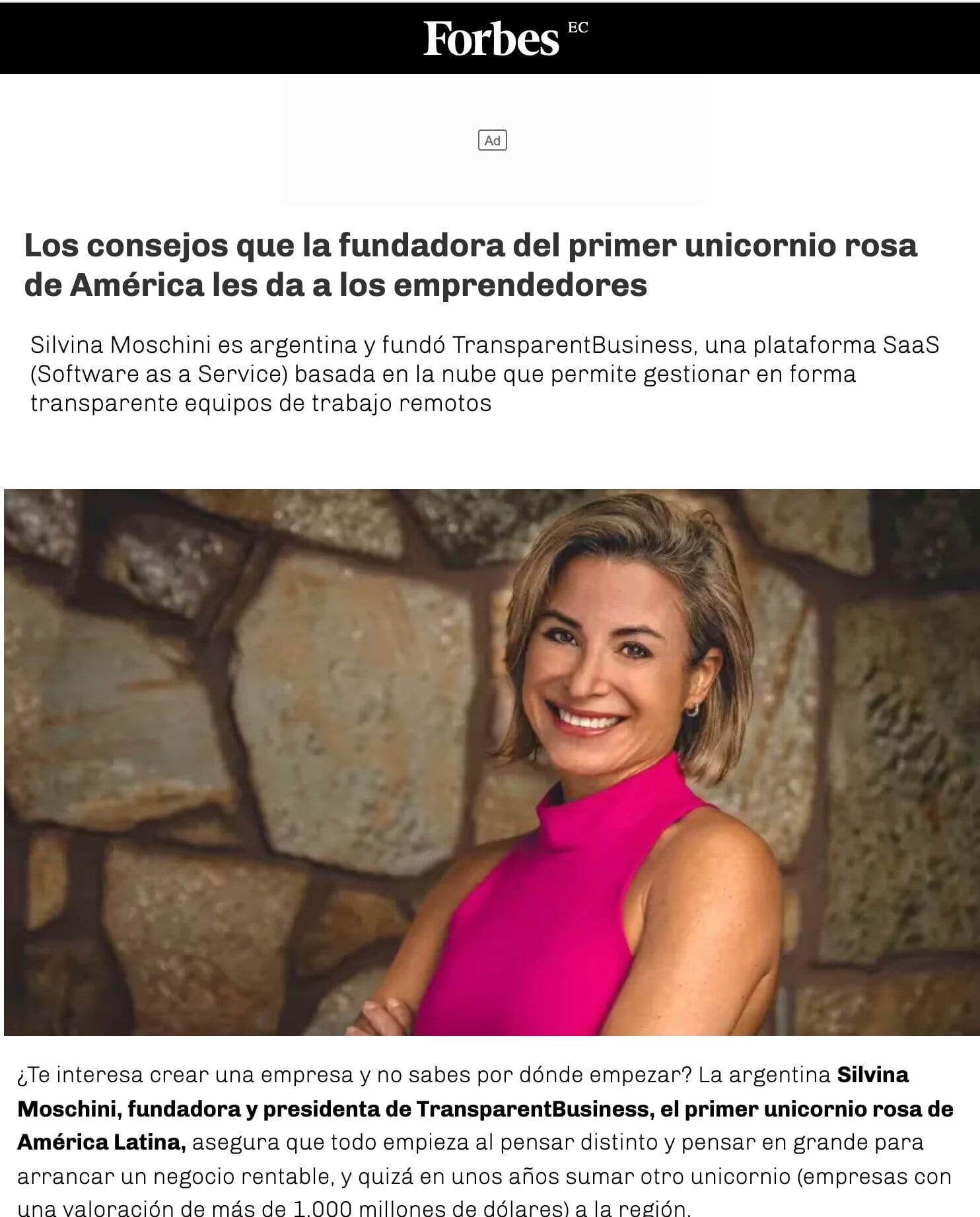 Forbes magazine - Ecuador