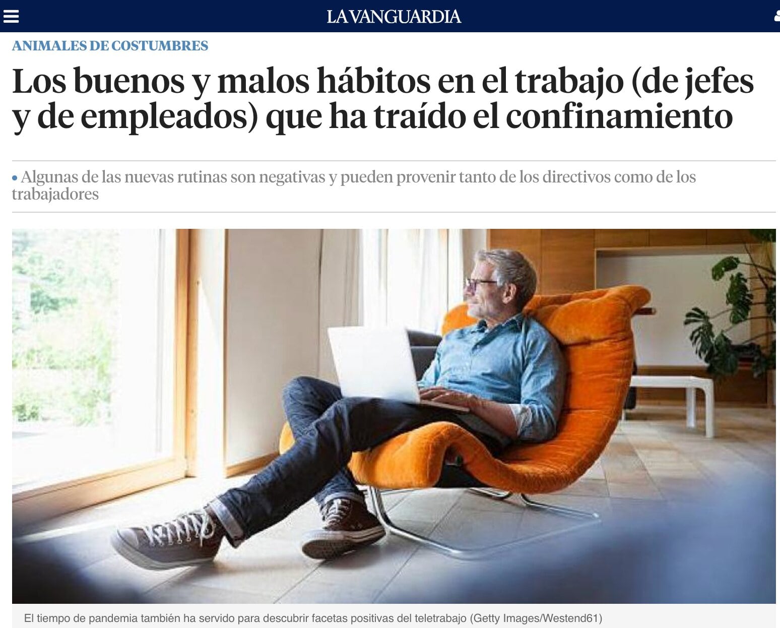 La Vanguardia interview