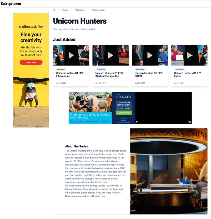The Unicorn Hunters hub - Entrepreneur