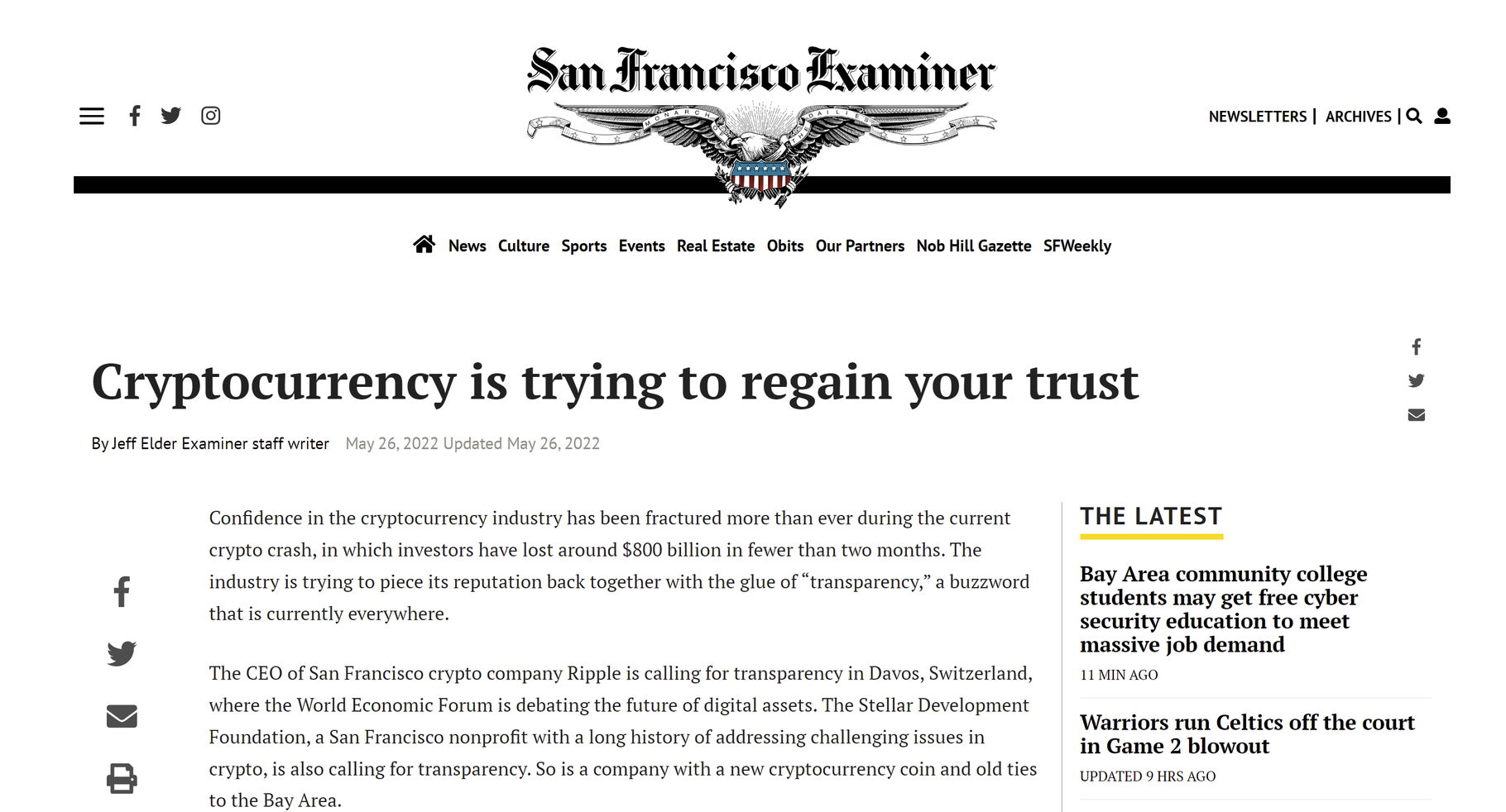 Unicoin - San Francisco Examiner