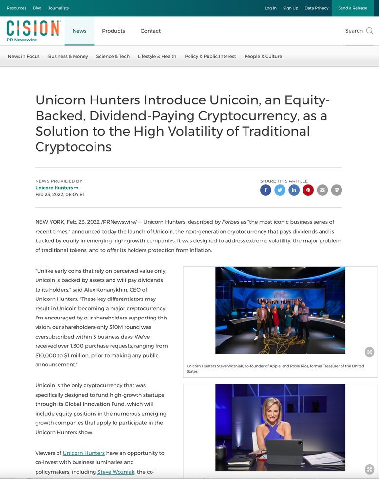 Unicoin - the first public announcement