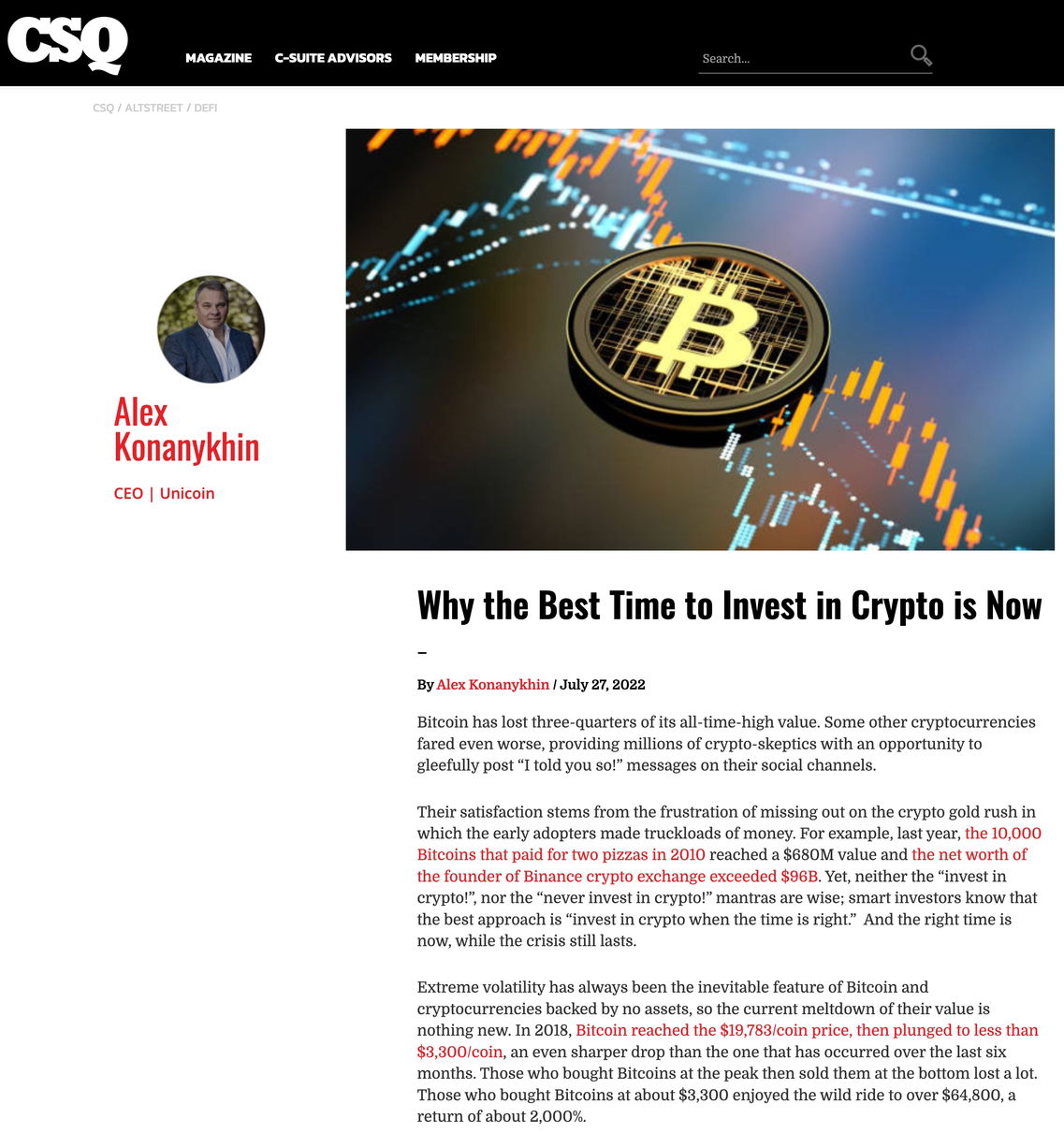 Why the Best Time to Invest in Crypto is Now